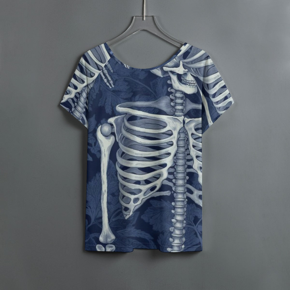 All-Over Print Women's Round Neck T-shirt With Raglan Sleeve