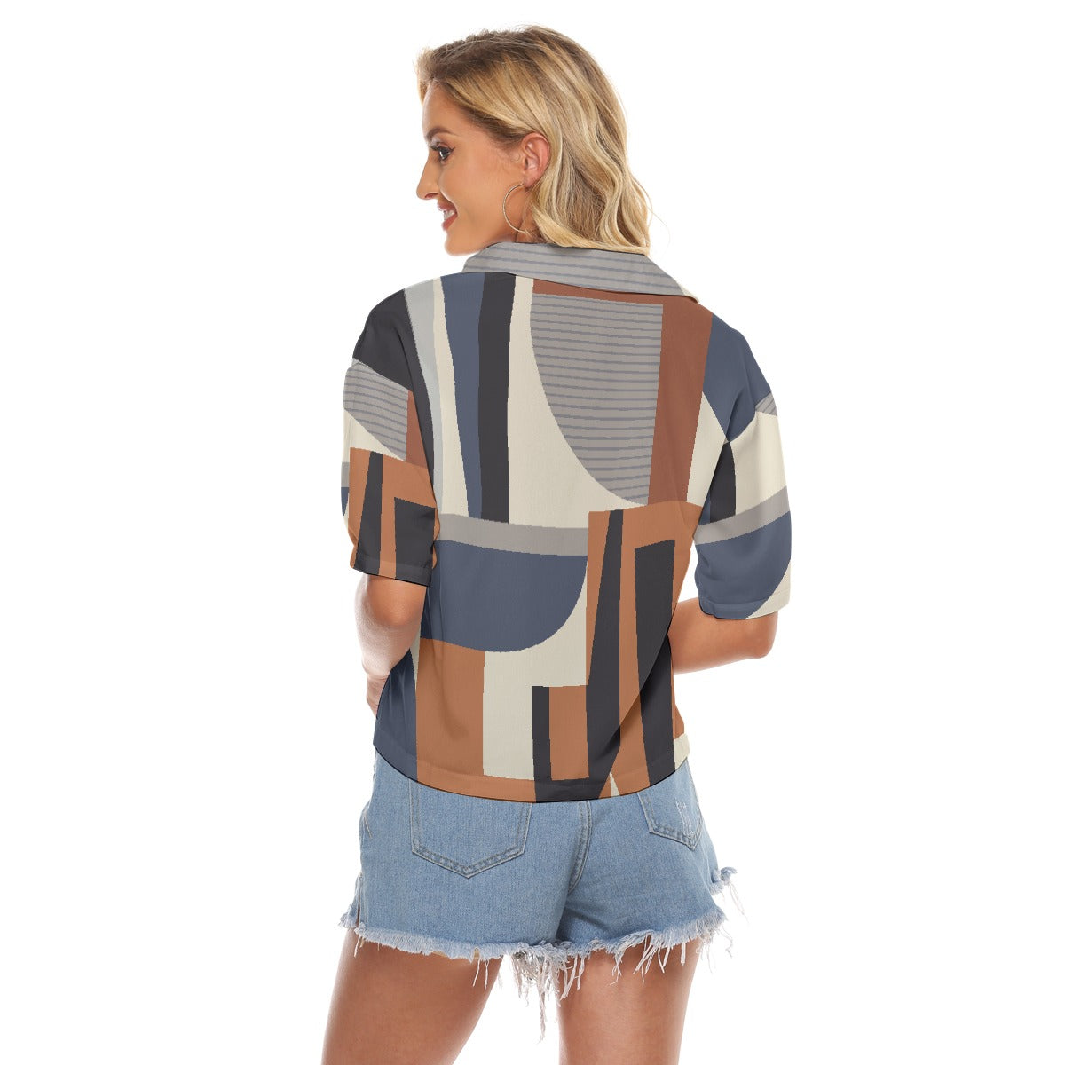 All-Over Print Women's V-neck Shirts