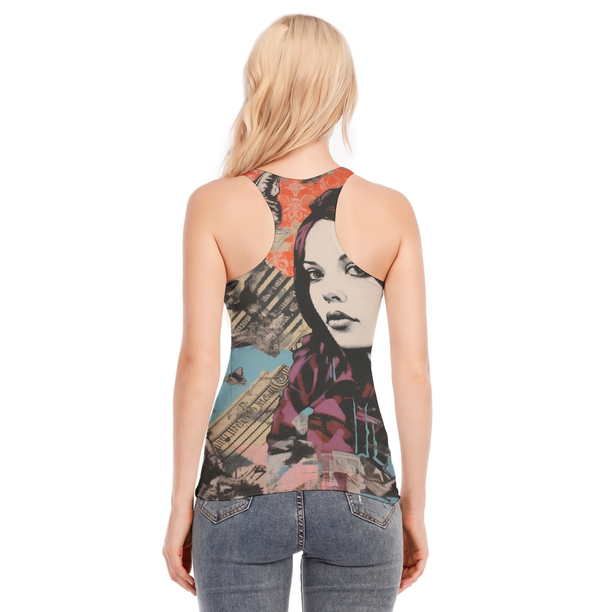 All-Over Print Women's Racer Vest | 190GSM Cotton