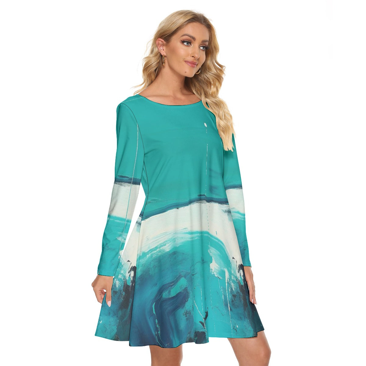 All-Over Print Women's Crew Neck Dress