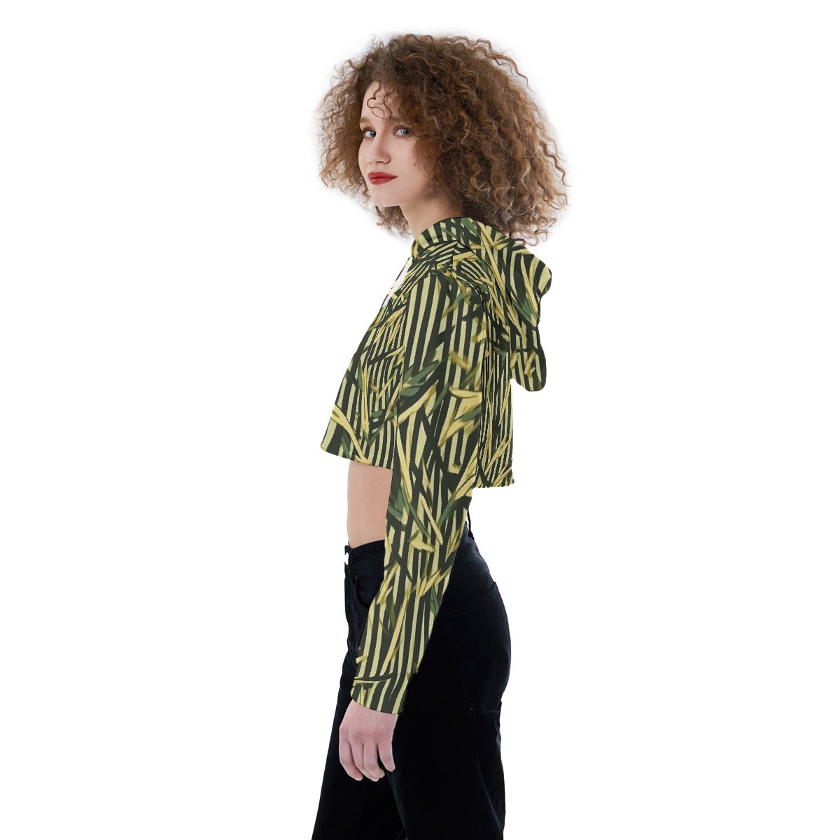 All-Over Print Women's Crop Top Hoodie