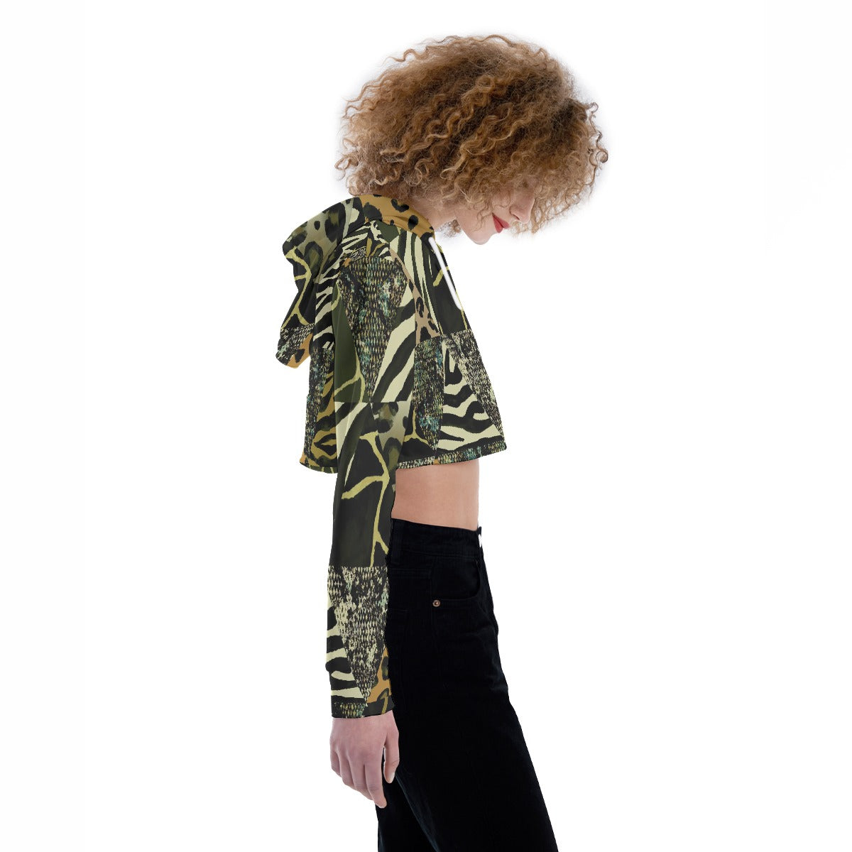 All-Over Print Women's Crop Top Hoodie