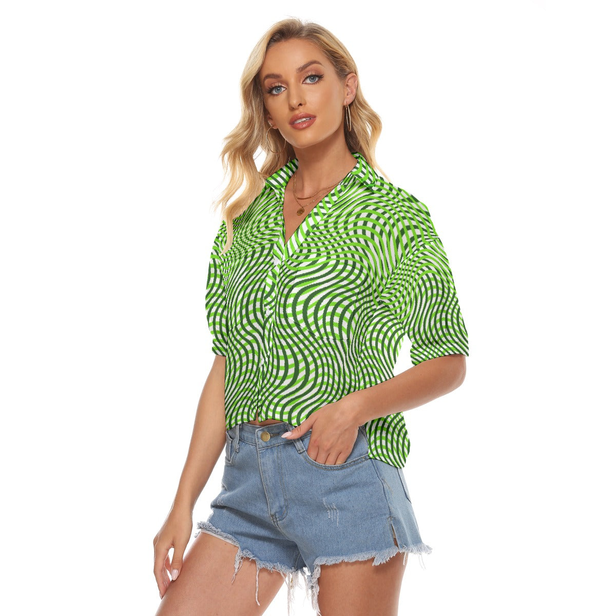 All-Over Print Women's V-neck Shirts