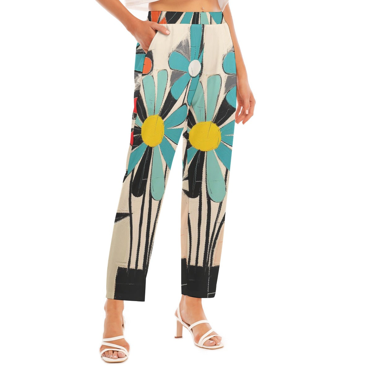All-Over Print Women's Loose Straight-leg Pants