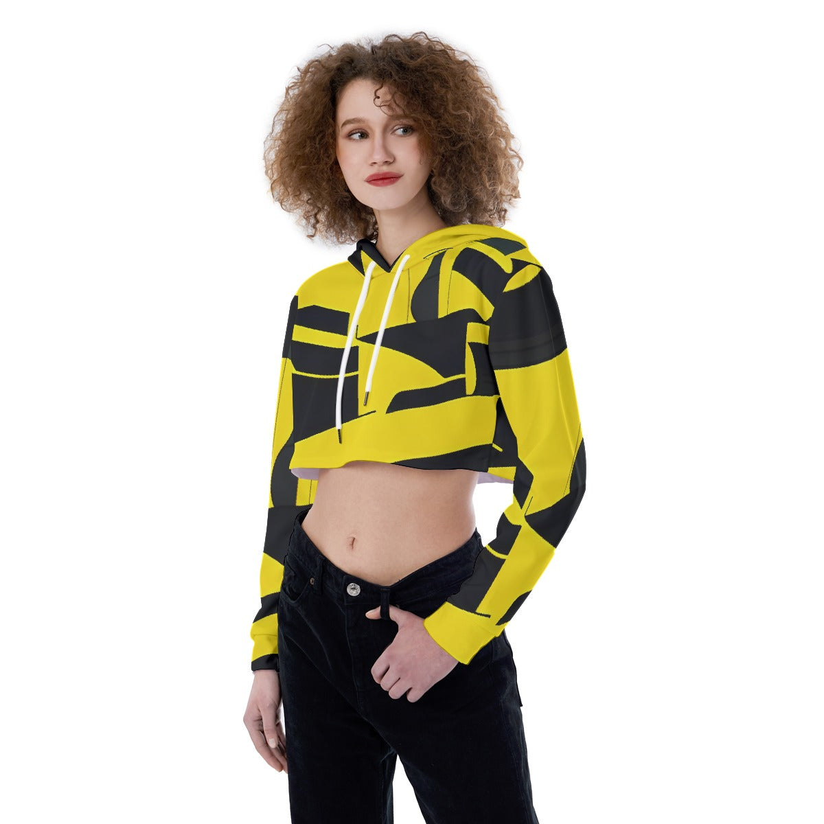 All-Over Print Women's Crop Top Hoodie