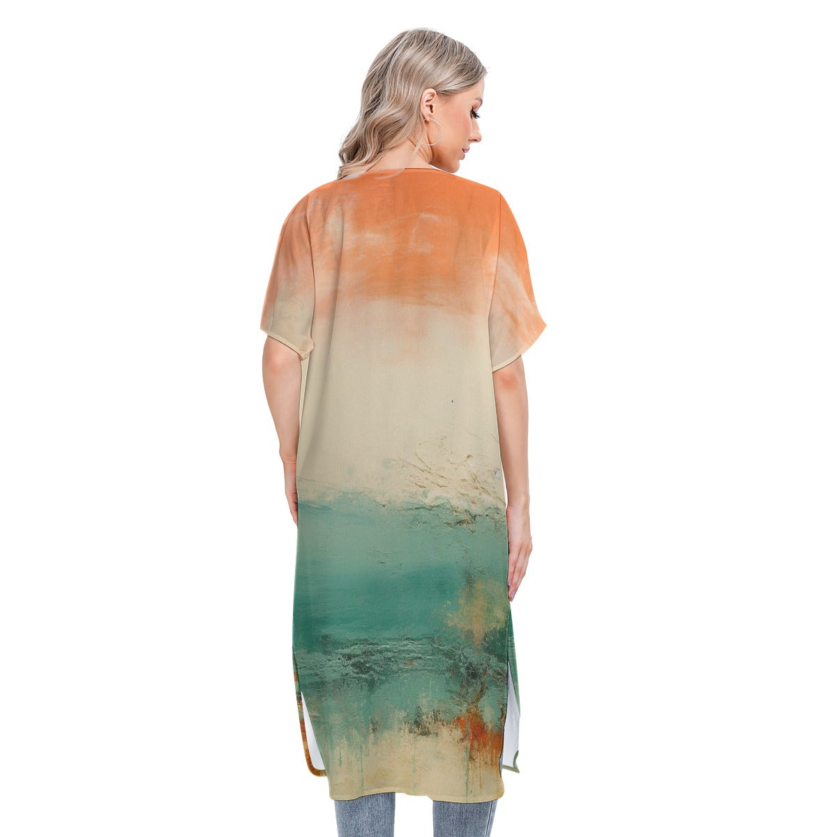 All-Over Print Women's Short Sleeve Cardigan