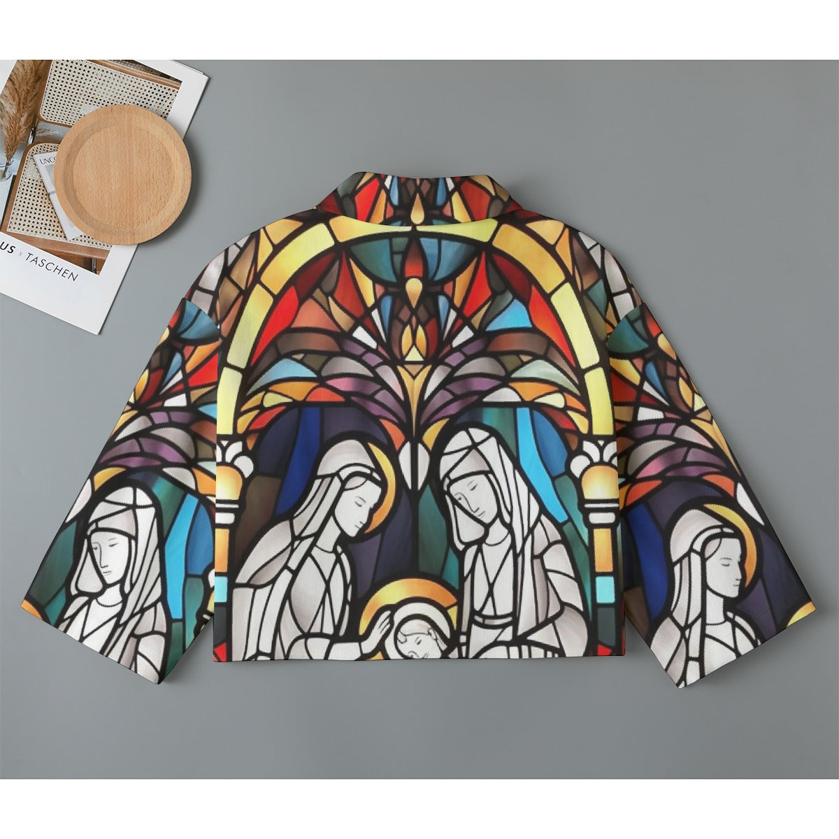 All-Over Print Women's Cropped Jacket | 245GSM Cotton