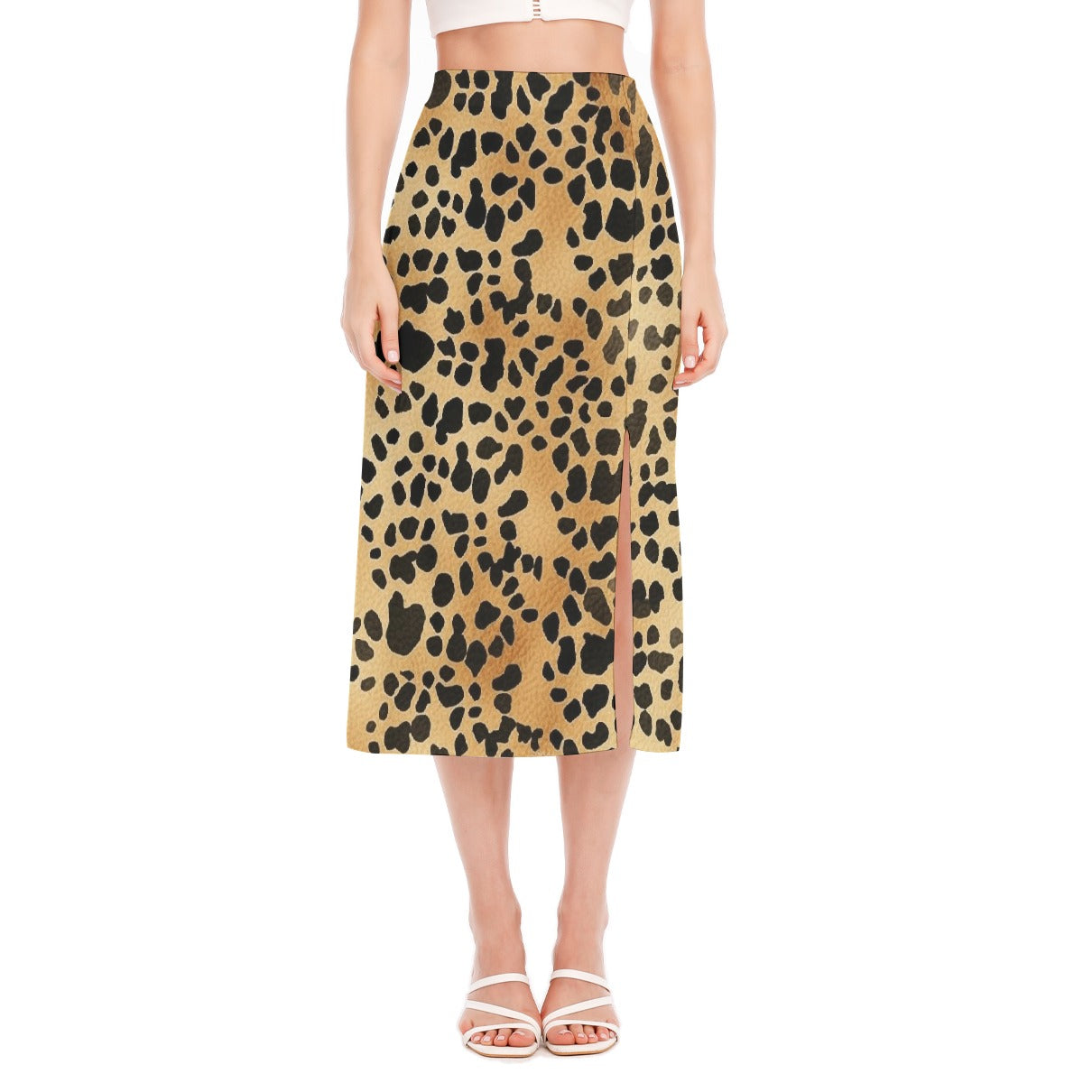 All-Over Print Women's High Slit Long Skirt