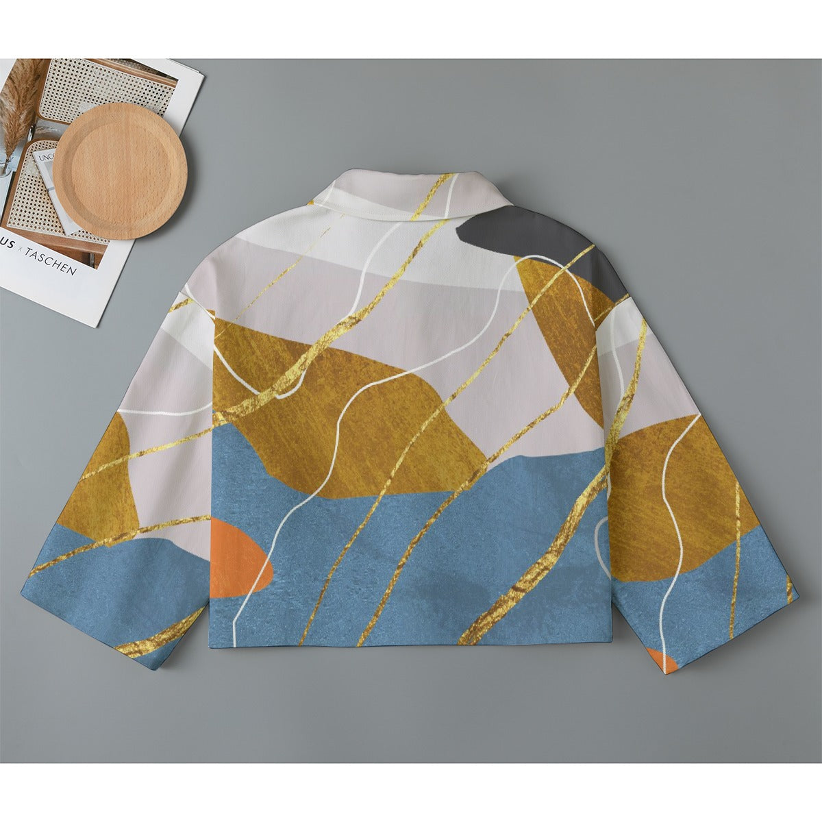 All-Over Print Women's Cropped Jacket | 245GSM Cotton