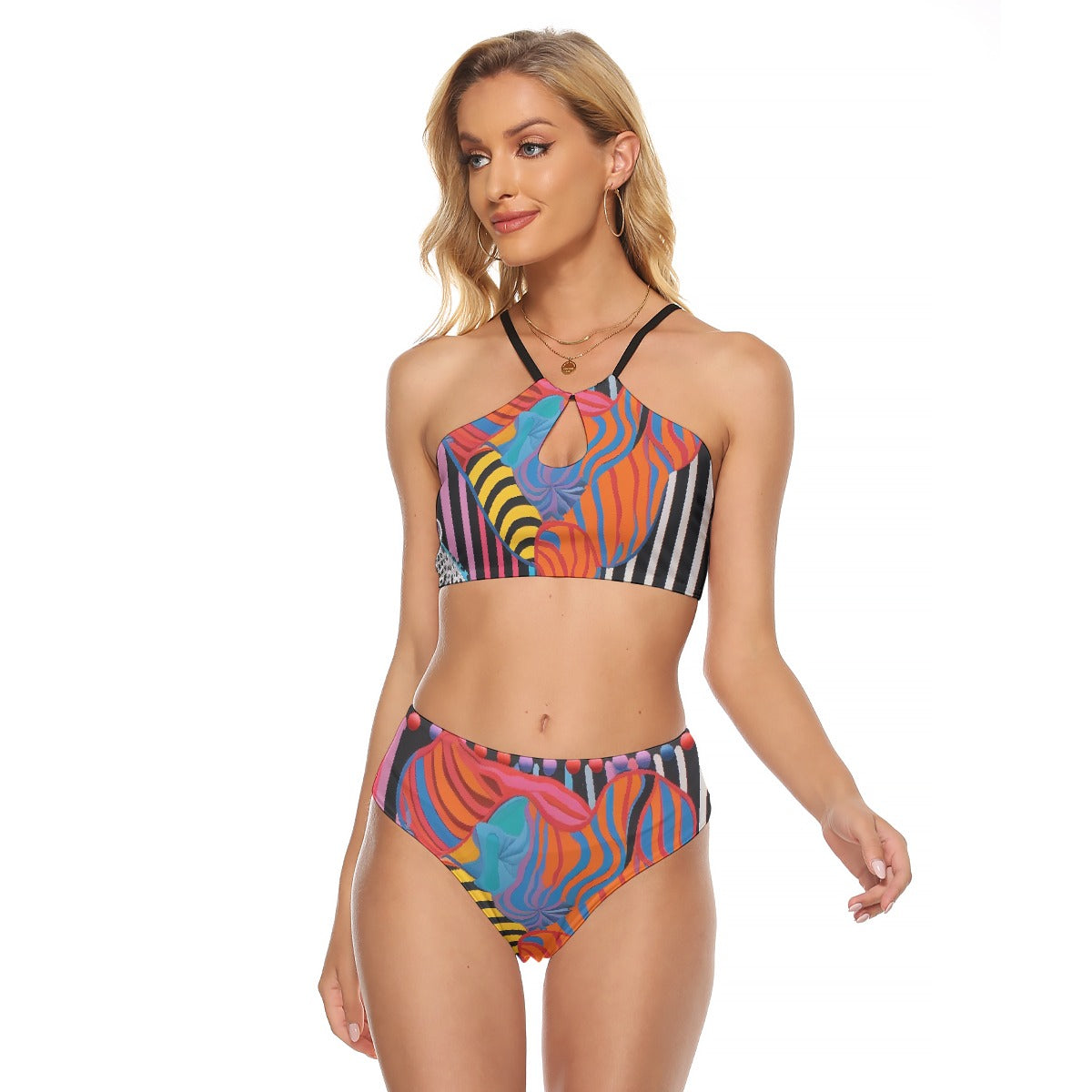 All-Over Print Women's Cami Keyhole One-piece Swimsuit
