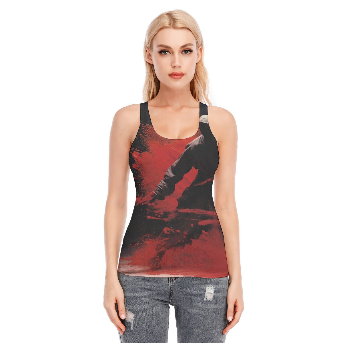 All-Over Print Women's Racer Vest | 190GSM Cotton