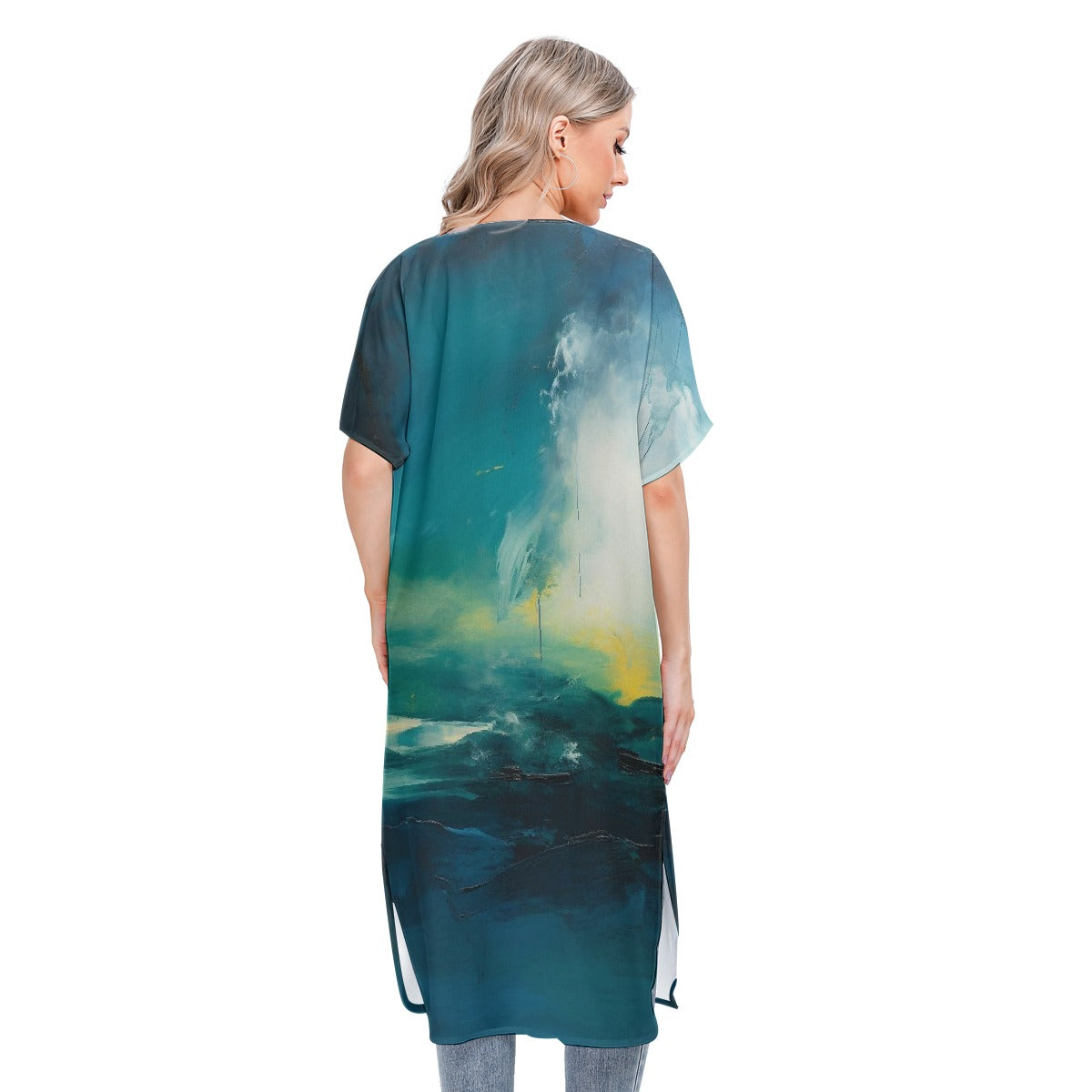 All-Over Print Women's Short Sleeve Cardigan