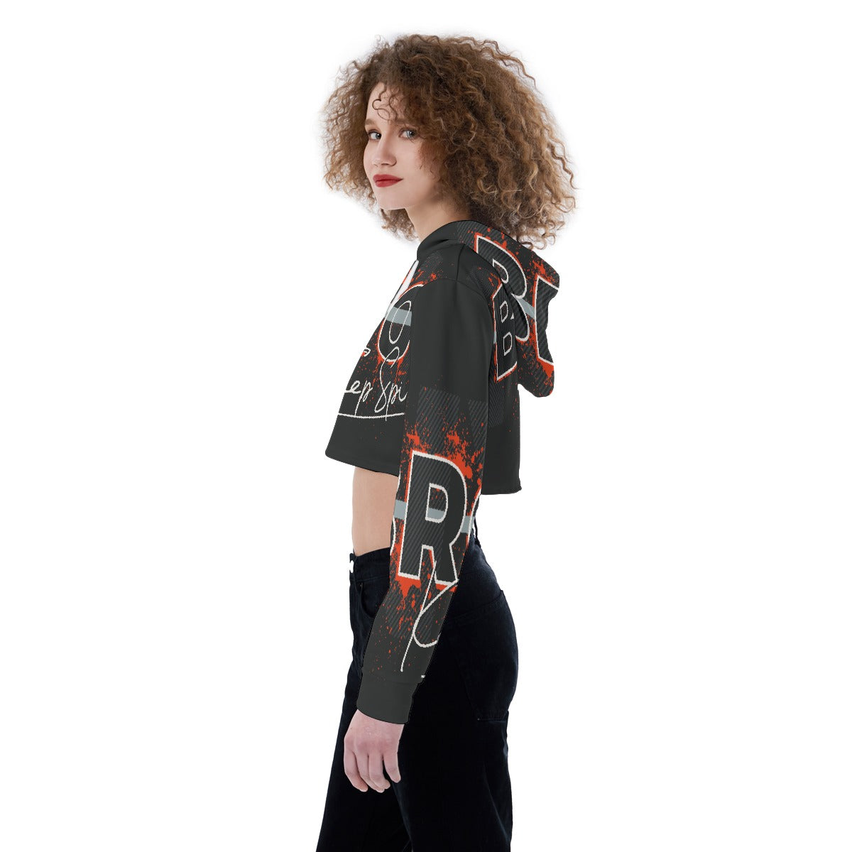 All-Over Print Women's Crop Top Hoodie