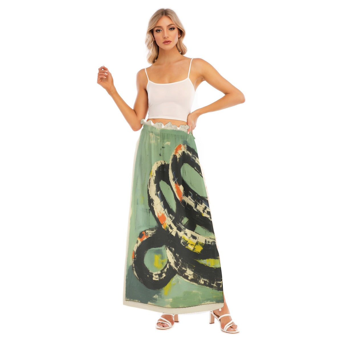 All-Over Print Women's Side Split Skirt