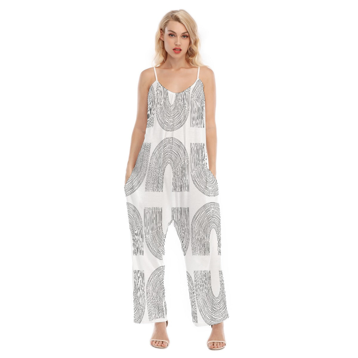 All-Over Print Women's Loose Cami Jumpsuit