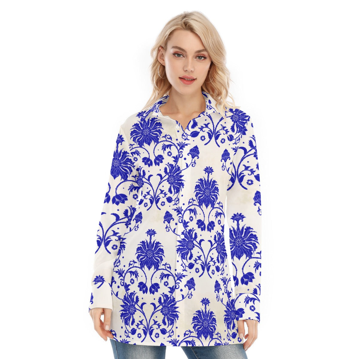All-Over Print Women's Long Shirt