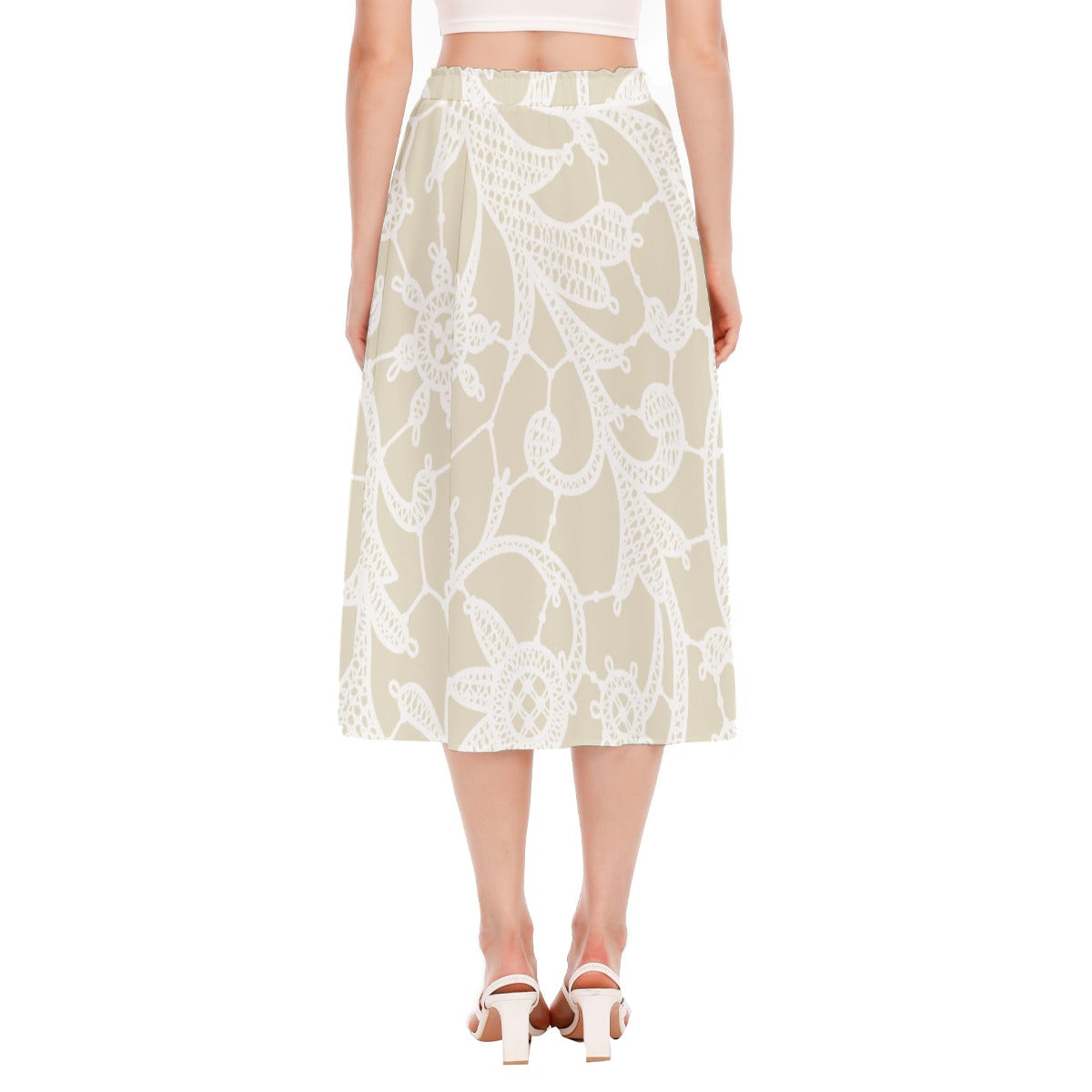 All-Over Print Women's Long Section Chiffon Skirt