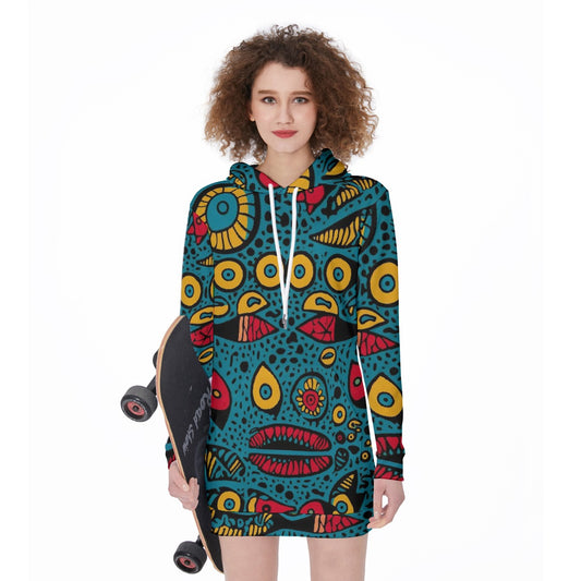 All-Over Print Women's Long Hoodie