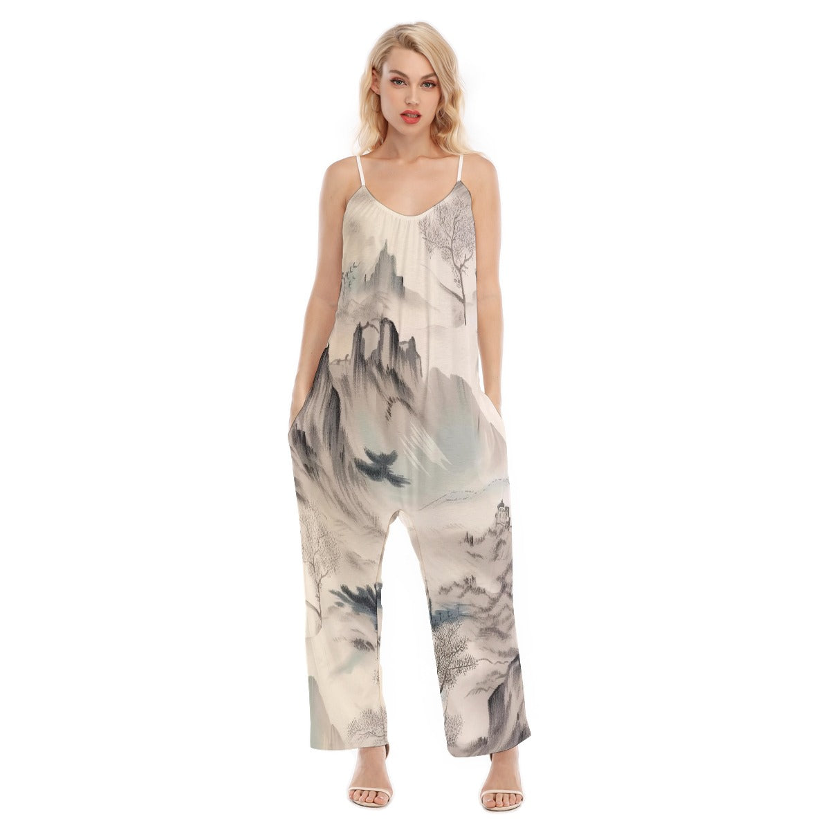 All-Over Print Women's Loose Cami Jumpsuit