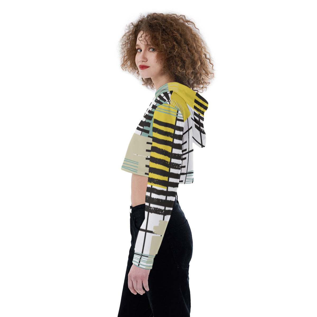 All-Over Print Women's Crop Top Hoodie