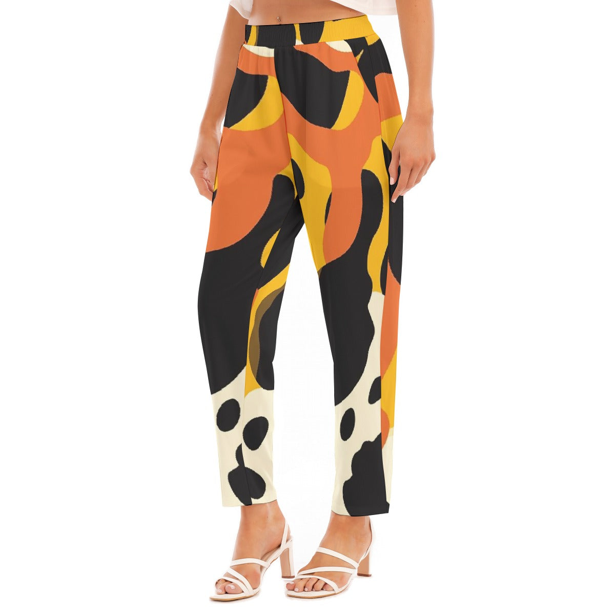 All-Over Print Women's Loose Straight-leg Pants