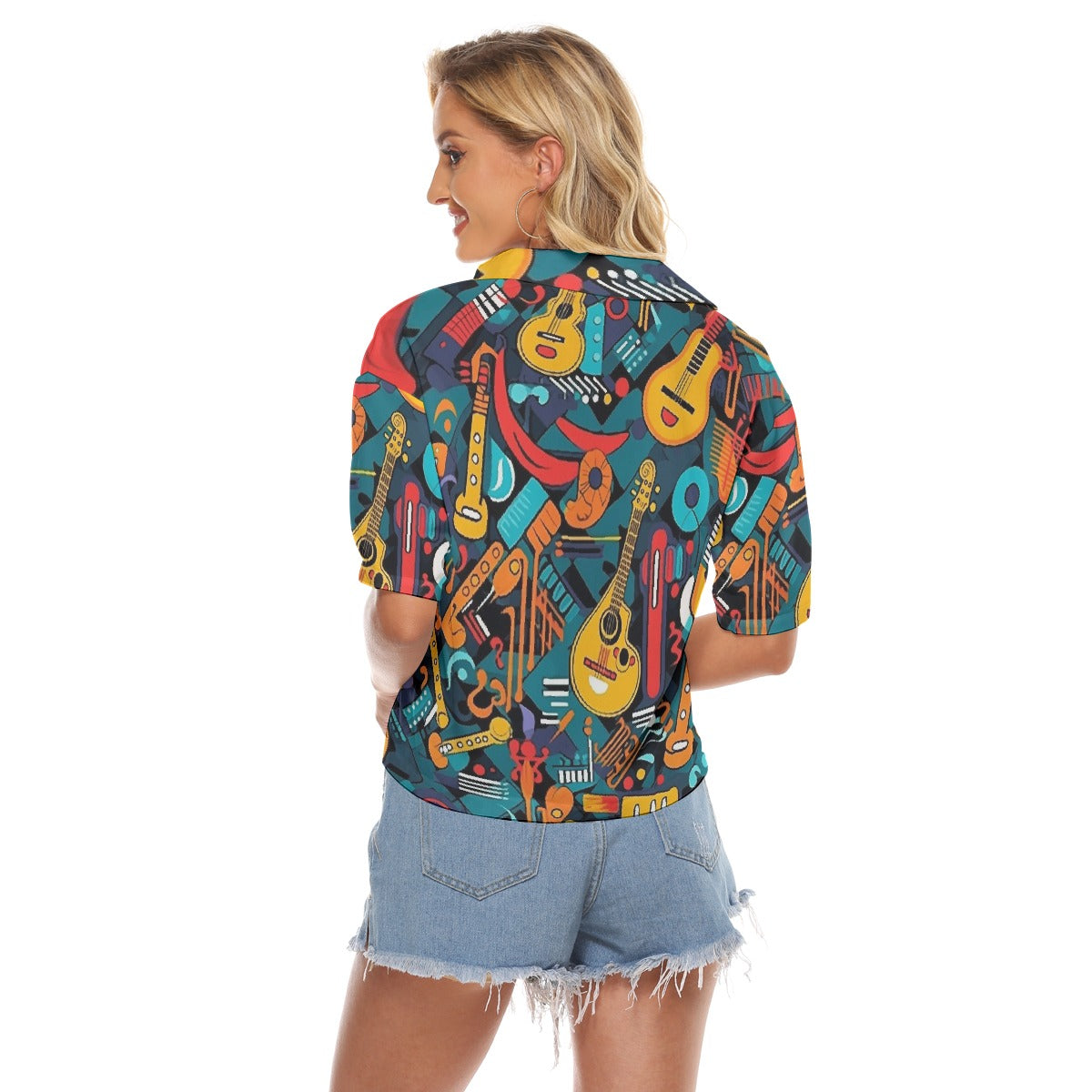 All-Over Print Women's V-neck Shirts