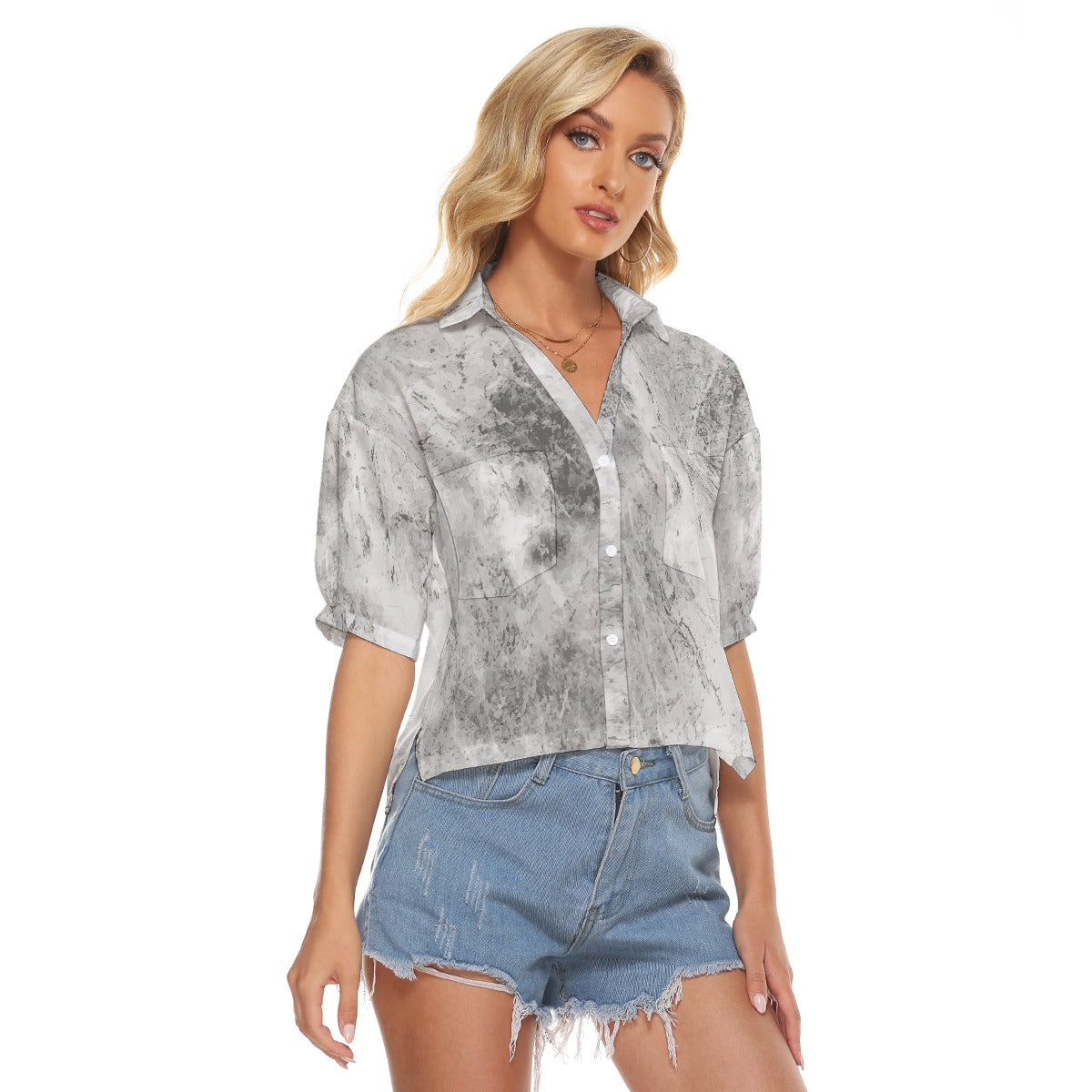 All-Over Print Women's V-neck Shirts