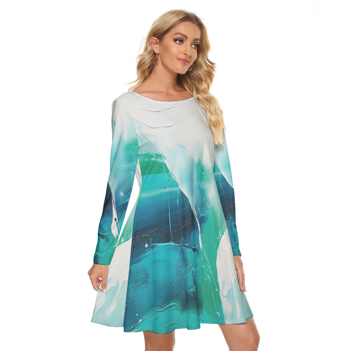 All-Over Print Women's Crew Neck Dress