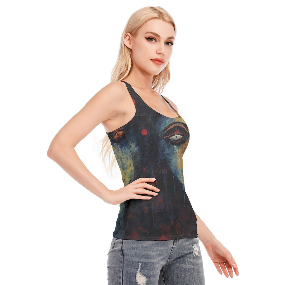 All-Over Print Women's Racer Vest | 190GSM Cotton