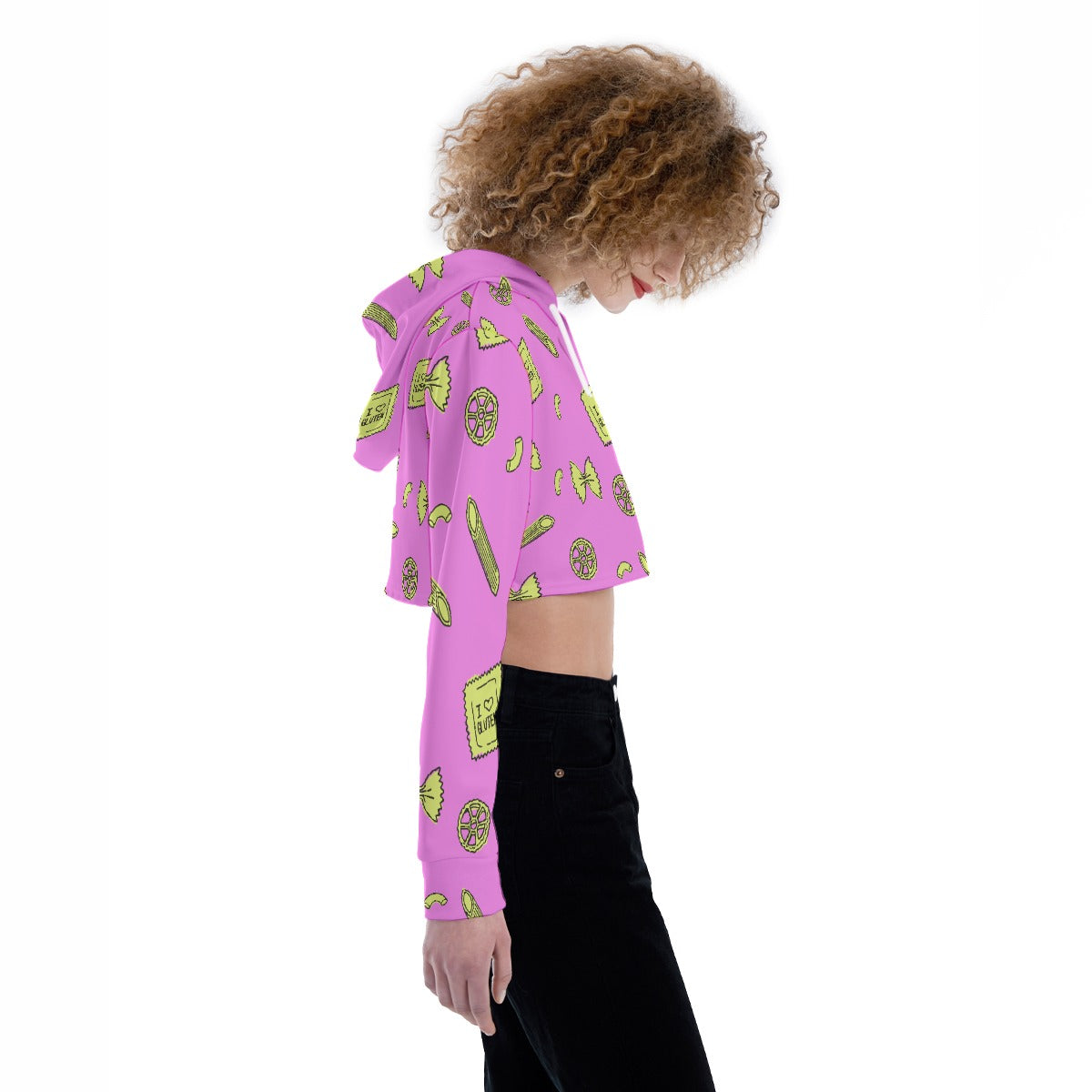 All-Over Print Women's Crop Top Hoodie