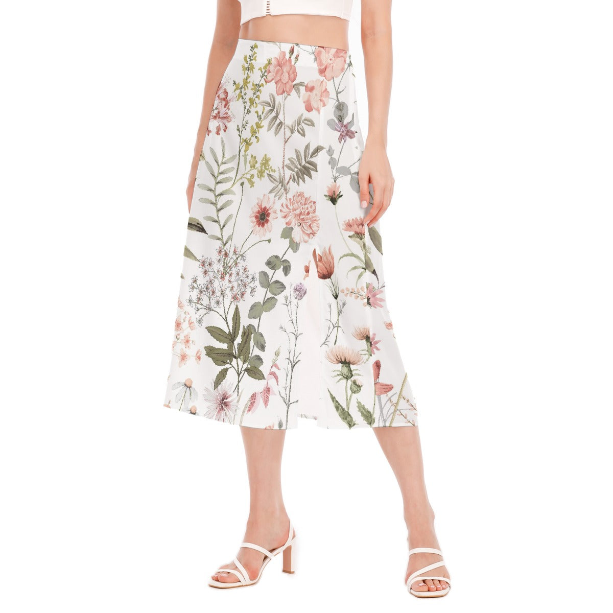 All-Over Print Women's High Slit Long Skirt