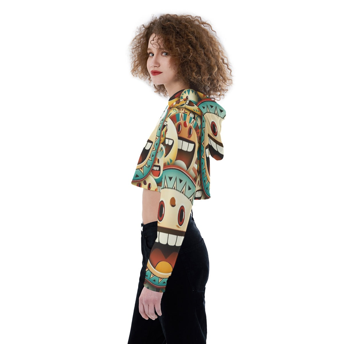 All-Over Print Women's Crop Top Hoodie