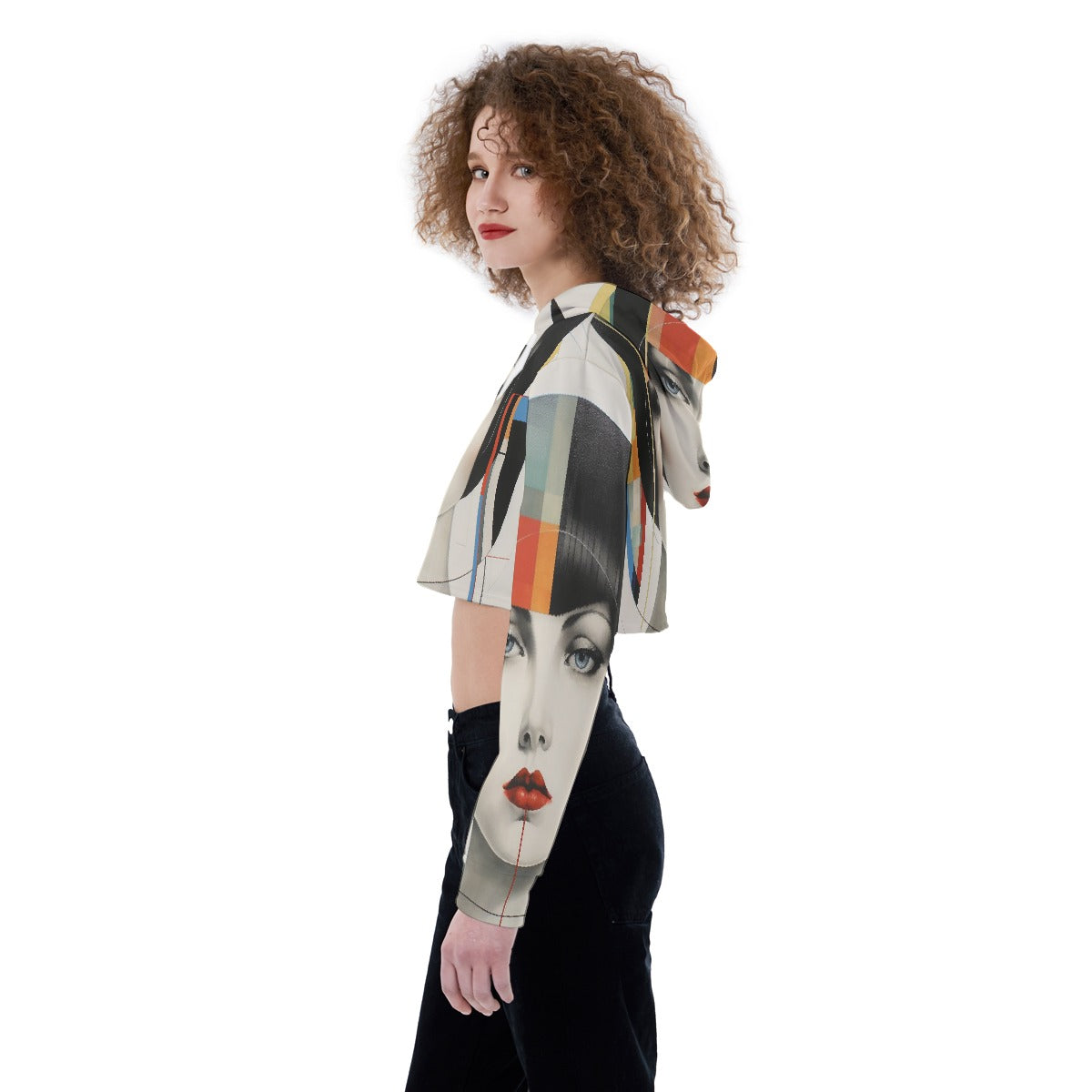 All-Over Print Women's Crop Top Hoodie