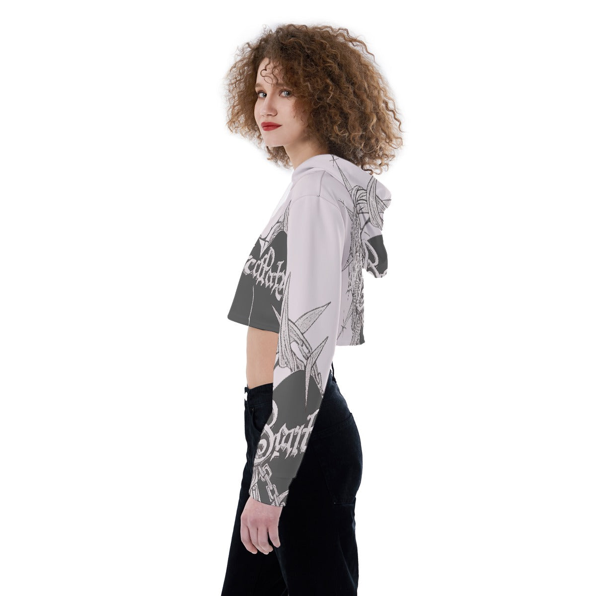 All-Over Print Women's Crop Top Hoodie
