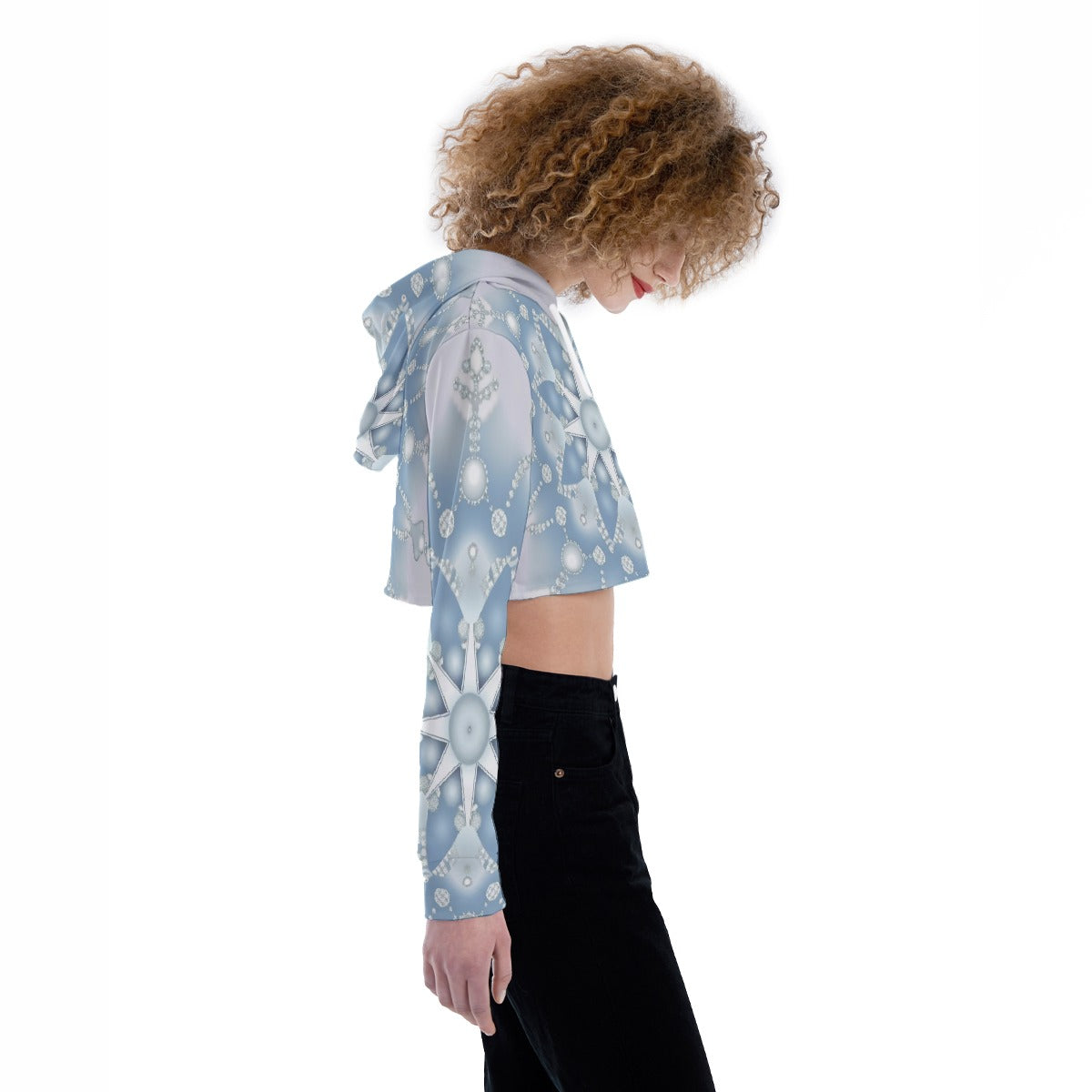 All-Over Print Women's Crop Top Hoodie