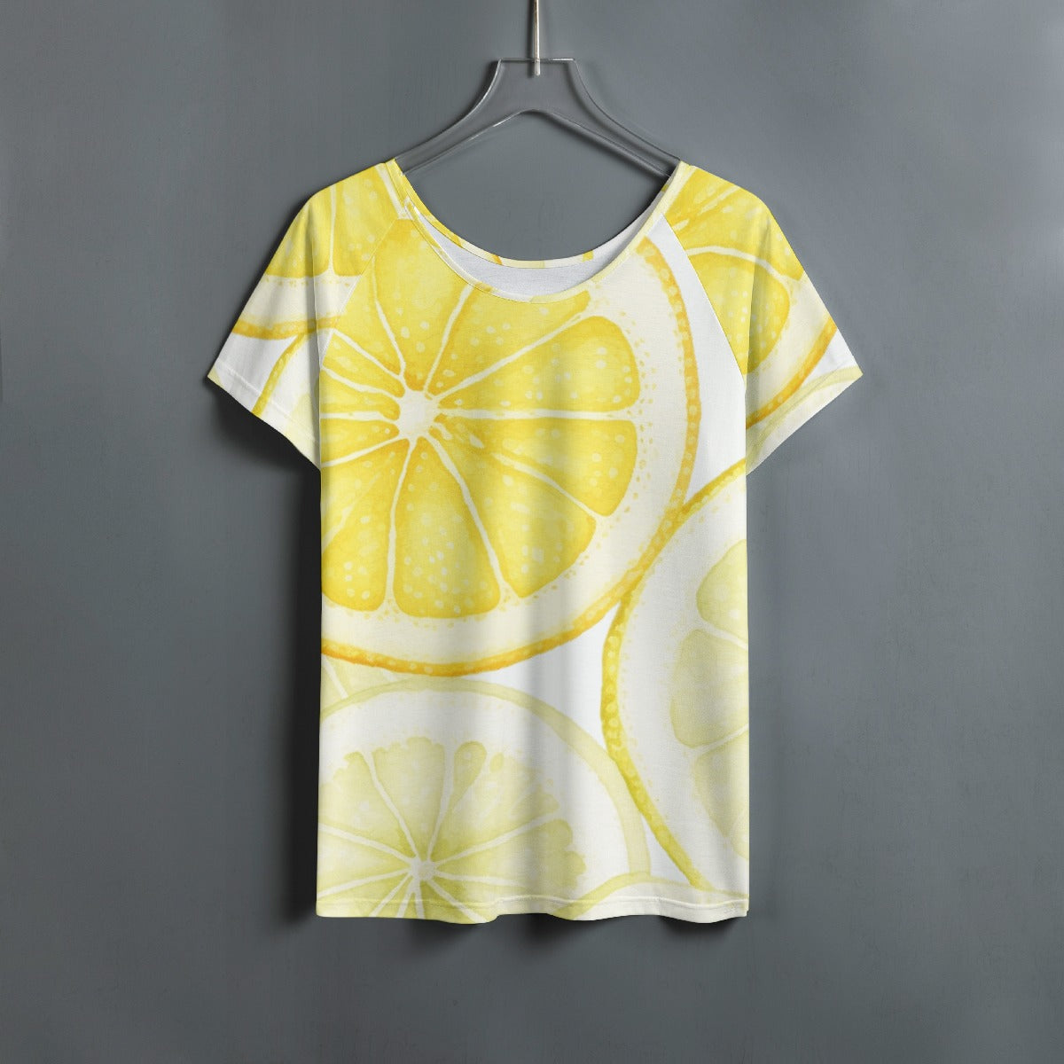 All-Over Print Women's Round Neck T-shirt With Raglan Sleeve