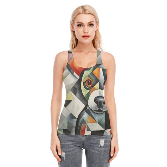 All-Over Print Women's Racer Vest | 190GSM Cotton