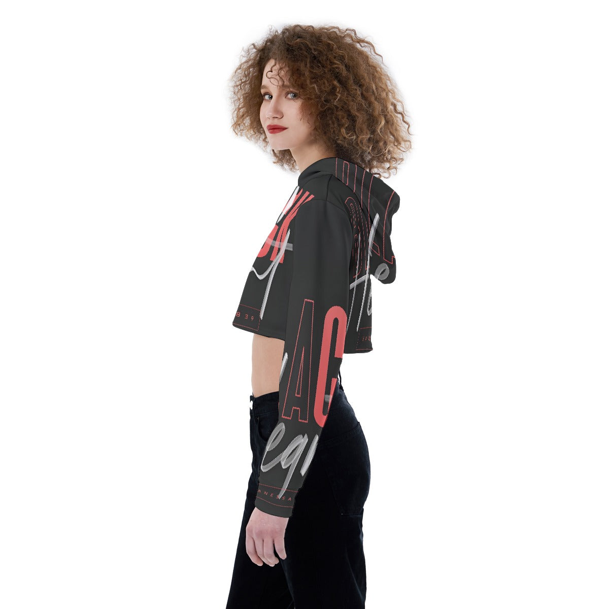 All-Over Print Women's Crop Top Hoodie