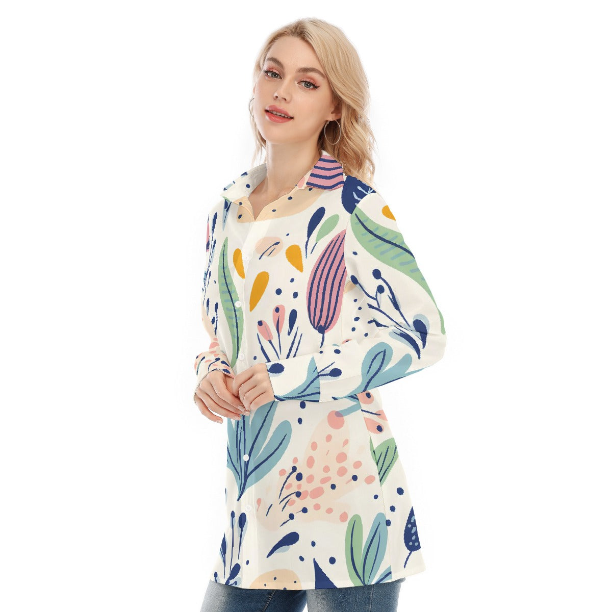 All-Over Print Women's Long Shirt