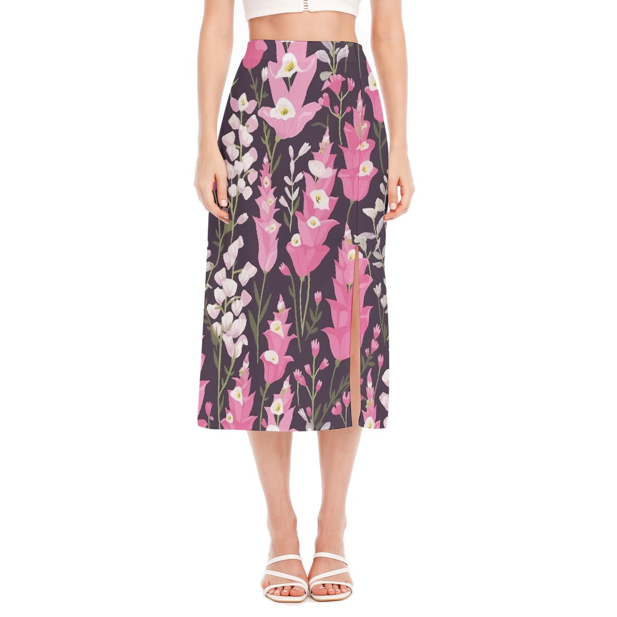 All-Over Print Women's High Slit Long Skirt