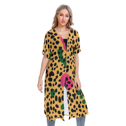 All-Over Print Women's Short Sleeve Cardigan