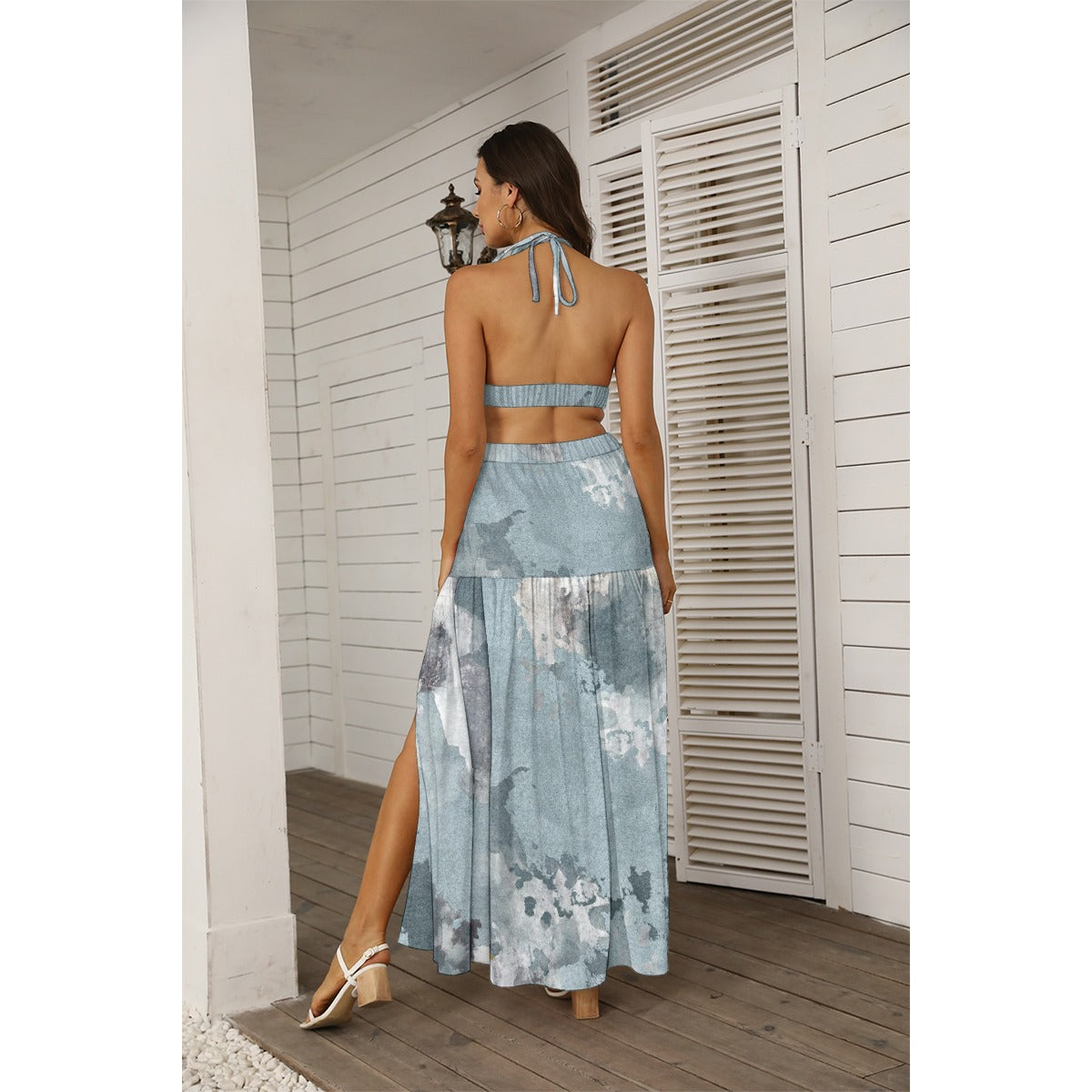 All-Over Print Women's Tie Back Wrap Dress