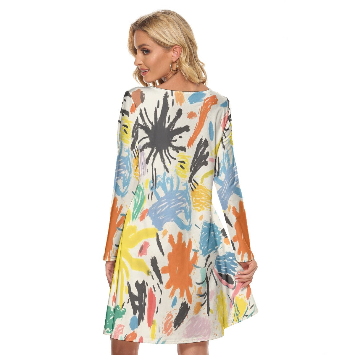 All-Over Print Women's Crew Neck Dress