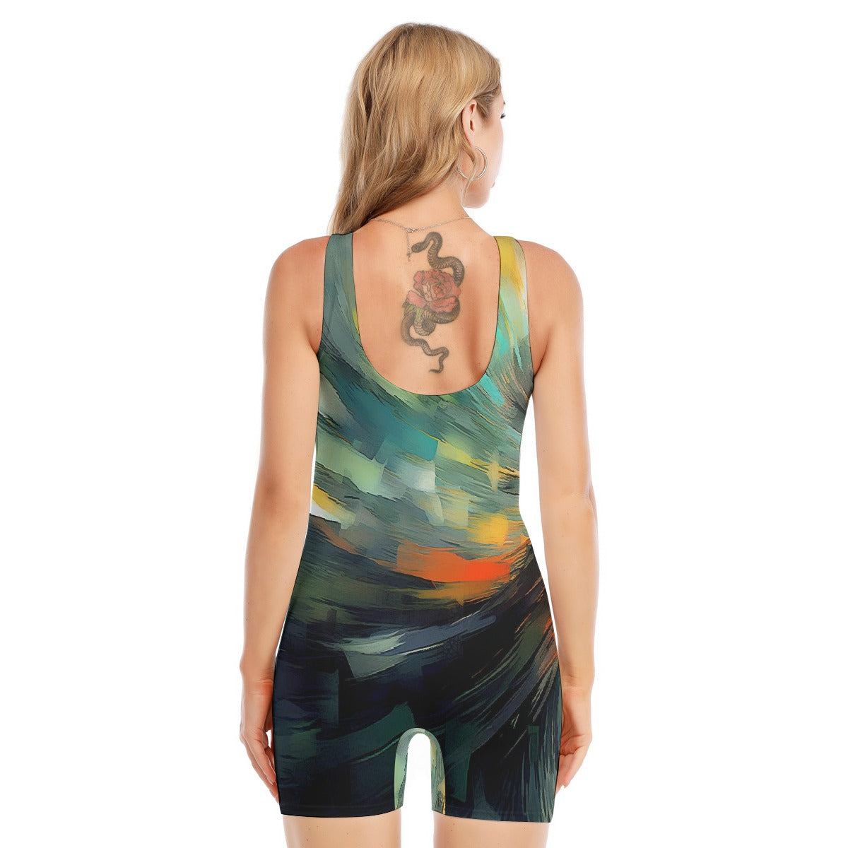 All-Over Print Women's Sleeveless One-piece Swimsuit