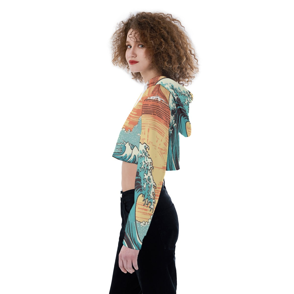 All-Over Print Women's Crop Top Hoodie