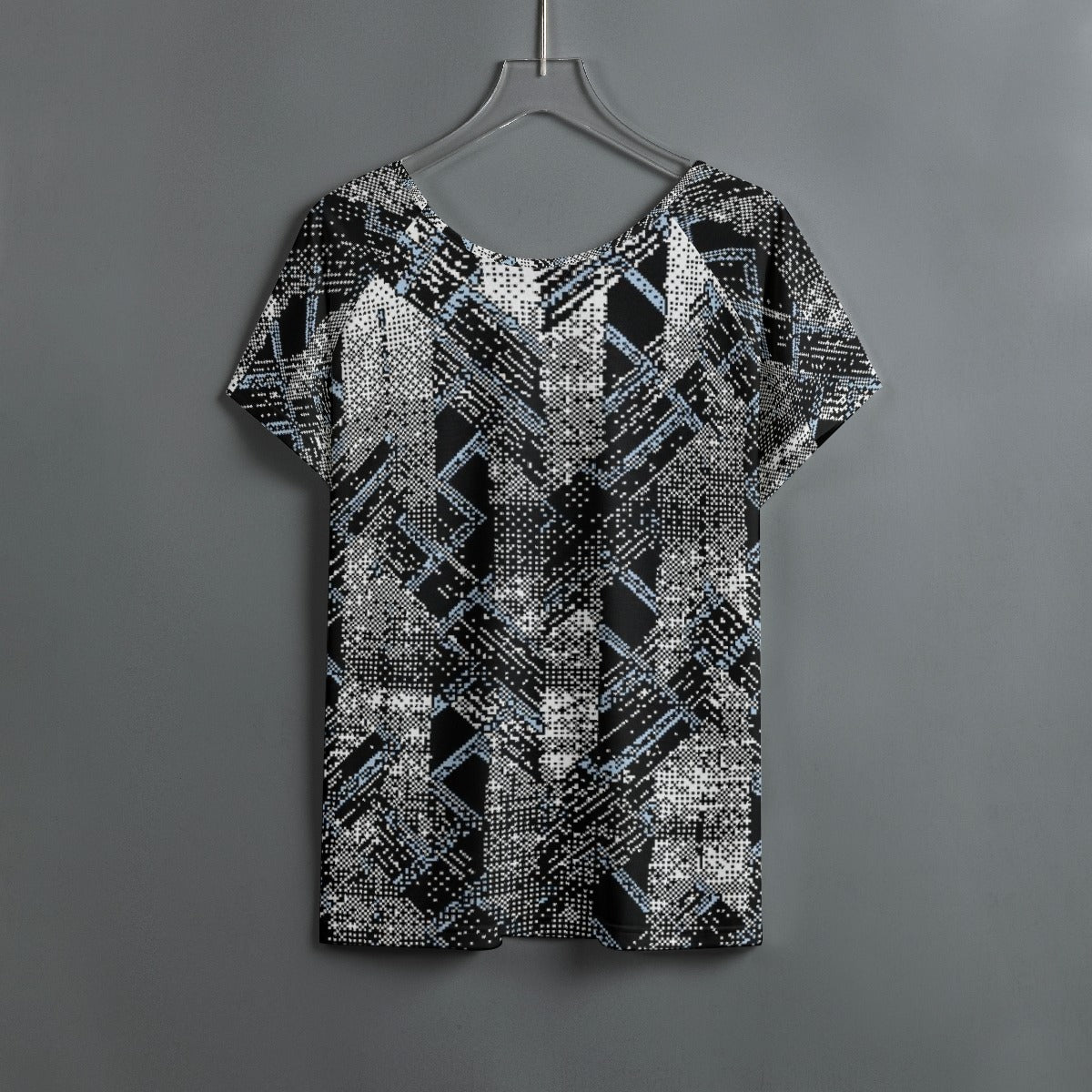 All-Over Print Women's Round Neck T-shirt With Raglan Sleeve