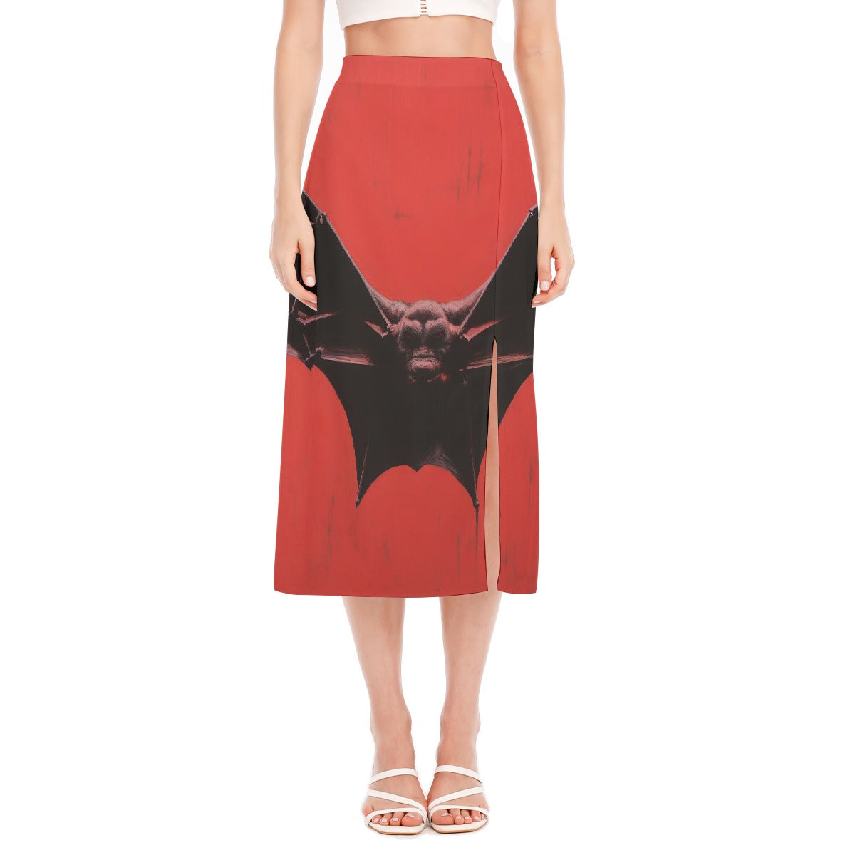 All-Over Print Women's High Slit Long Skirt