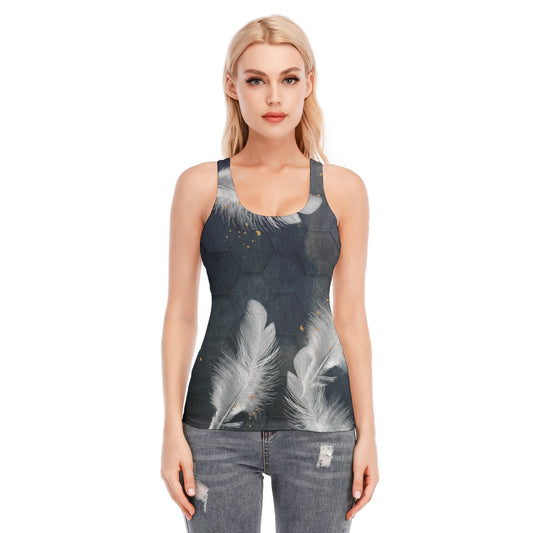 All-Over Print Women's Racer Vest | 190GSM Cotton