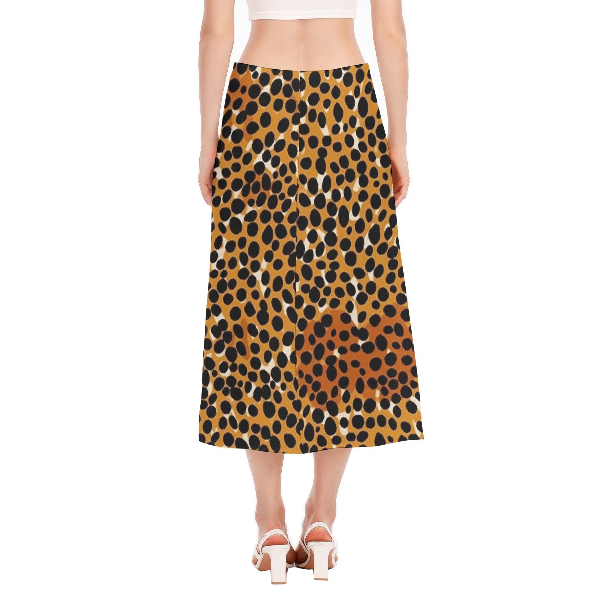 All-Over Print Women's High Slit Long Skirt
