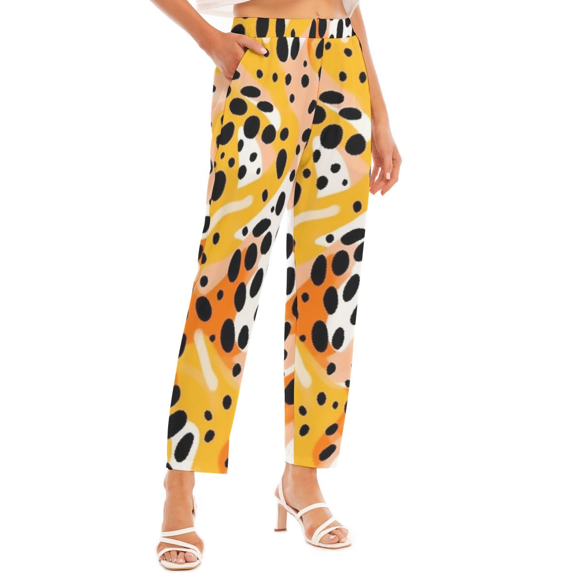 All-Over Print Women's Loose Straight-leg Pants